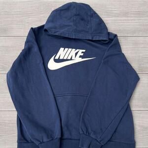 Nike Navy Blue Pullover Hoodie - Youth XL